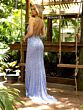 Primavera Couture 3638 High Slit Lace-Up Back Dress