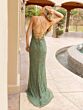Primavera Couture 3638 High Slit Lace-Up Back Dress