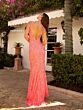 Primavera Couture 3722 Plunging Neck Beaded Sleeveless Dress