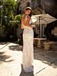 Primavera Couture 3722 Plunging Neck Beaded Sleeveless Dress