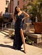 Primavera Couture 3727 Beaded V-Neck Spaghetti Strap Dress
