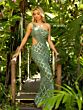 Primavera Couture 3729 One-Shoulder Beaded High Slit Dress