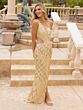 Primavera Couture 3729 One-Shoulder Beaded High Slit Dress