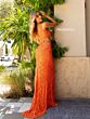 Primavera Couture 3729 One-Shoulder Beaded High Slit Dress