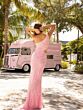 Primavera Couture 3729 One-Shoulder Beaded High Slit Dress