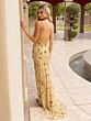 Primavera Couture 3731 Beaded Cross Back Dress