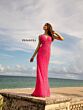 Primavera Couture 3741 Lace-Up Back High Slit Dress