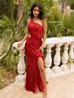Primavera Couture 3766 Side Cutout Beaded Fringe Dress
