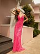 Primavera Couture 3772 Cross Back Beaded A-Line Dress