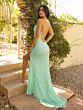 Primavera Couture 3791 Spaghetti Strap Lace-Up Cross Back Dress