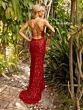 Primavera Couture 3791 Spaghetti Strap Lace-Up Cross Back Dress