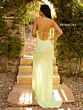 Primavera Couture 3791 Spaghetti Strap Lace-Up Cross Back Dress