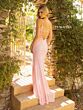 Primavera Couture 3792 Strappy Back High Slit Sequin Dress