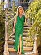Primavera Couture 3799 Sleeveless Ruffle Slit Dress