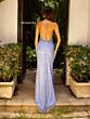 Primavera Couture 3902 Beaded Lace-Up Cross Back Dress