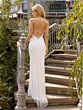 Primavera Couture 3902 Beaded Lace-Up Cross Back Dress