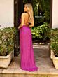 Primavera Couture 3902 Beaded Lace-Up Cross Back Dress