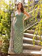 Primavera Couture 3903 Plunging Neck Beaded V-Back Dress