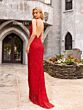 Primavera Couture 3904 V-Back Beaded Sleeveless Dress