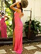 Primavera Couture 3905 Beaded Low Back High Slit Dress