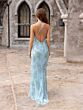 Primavera Couture 3907 Cross Back Spaghetti Strap Beaded Dress