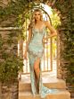 Primavera Couture 3911 High Slit Beaded Fringe Dress