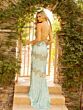 Primavera Couture 3911 High Slit Beaded Fringe Dress