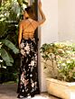 Primavera Couture 3914 Lace-Up Back Scoop Neck Floral Dress
