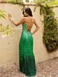 Primavera Couture 3916 Sleeveless High Slit Sequined Dress