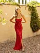 Primavera Couture 3917 Spaghetti Strap Lace-Up Back Dress