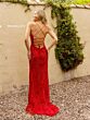 Primavera Couture 3917 Spaghetti Strap Lace-Up Back Dress