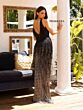 Primavera Couture 3919 Beaded Fringe Backless Dress