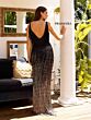 Primavera Couture 3919 Beaded Fringe Backless Dress