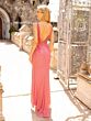 Primavera Couture 3923 Beaded V-Neck Backless Dress