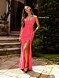 Primavera Couture 3927 Backless Beaded Plunging Neck Dress