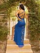 Primavera Couture 3928 High Slit Strappy Back Dress