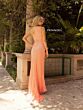 Primavera Couture 3932 Asymmetric Neck Beaded Side Slit Dress