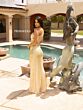 Primavera Couture 3932 Asymmetric Neck Beaded Side Slit Dress