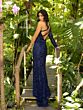 Primavera Couture 3934 Strappy Back Long Sleeve Dress