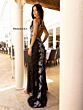 Primavera Couture 3937 Cutout Back Spaghetti Strap Beaded Dress