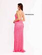 Primavera Couture 3938 V-Neck Cross Back Beaded Dress