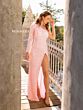 Primavera Couture 3942 Long Sleeve Sequined High Slit Dress