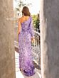 Primavera Couture 3942 Long Sleeve Sequined High Slit Dress