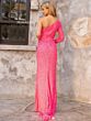 Primavera Couture 3942 Long Sleeve Sequined High Slit Dress