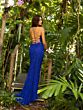 Primavera Couture 3943 Beaded Lace-Up Back Spaghetti Strap Dress