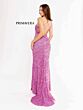 Primavera Couture 3944 High Slit Asymmetric Neck Sequin Dress