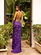 Primavera Couture 3946 Lace-Up Back Butterfly Beaded Dress