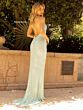 Primavera Couture 3949 High Slit Spaghetti Strap Dress