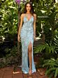 Primavera Couture 3949 High Slit Spaghetti Strap Dress