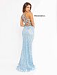 Primavera Couture 3951 High Slit Lattice Back Dress